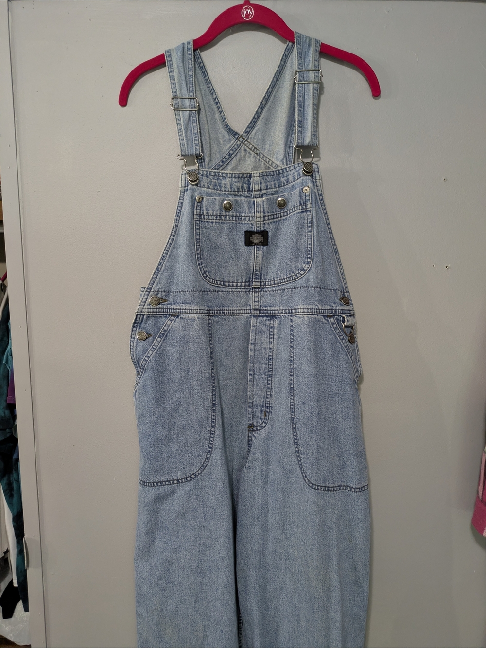 Harley-Davidson Light Blue Denim Women's Overalls Sz. Medium
